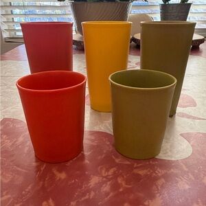 Vintage 70’s Tupperware Tumblers & Juice Glasses Set 5